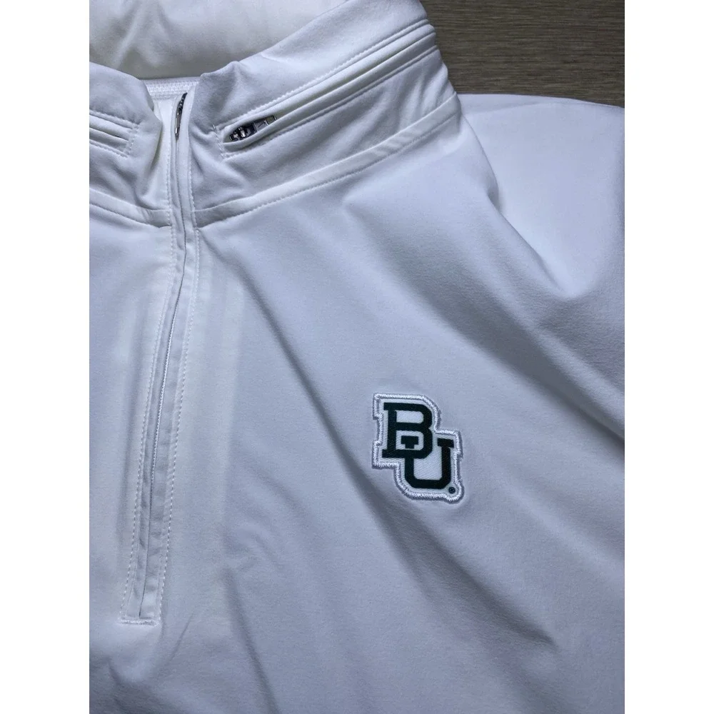 Men's XL Nike Baylor Bears Coaches Repel Lightweight 1/4 Zip Hooded Jacket NCAA